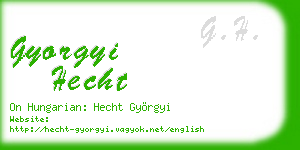 gyorgyi hecht business card